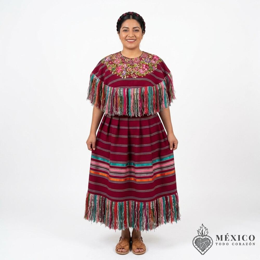 Cape huipil  only One of a kind one size SEE measurements one size fits all 2xl